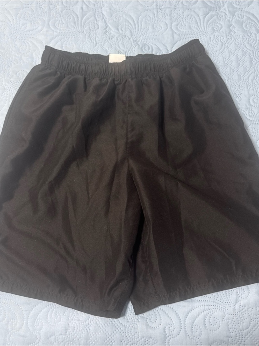 Nike Men's Black Athletic Elastic-Waist Training Shorts
